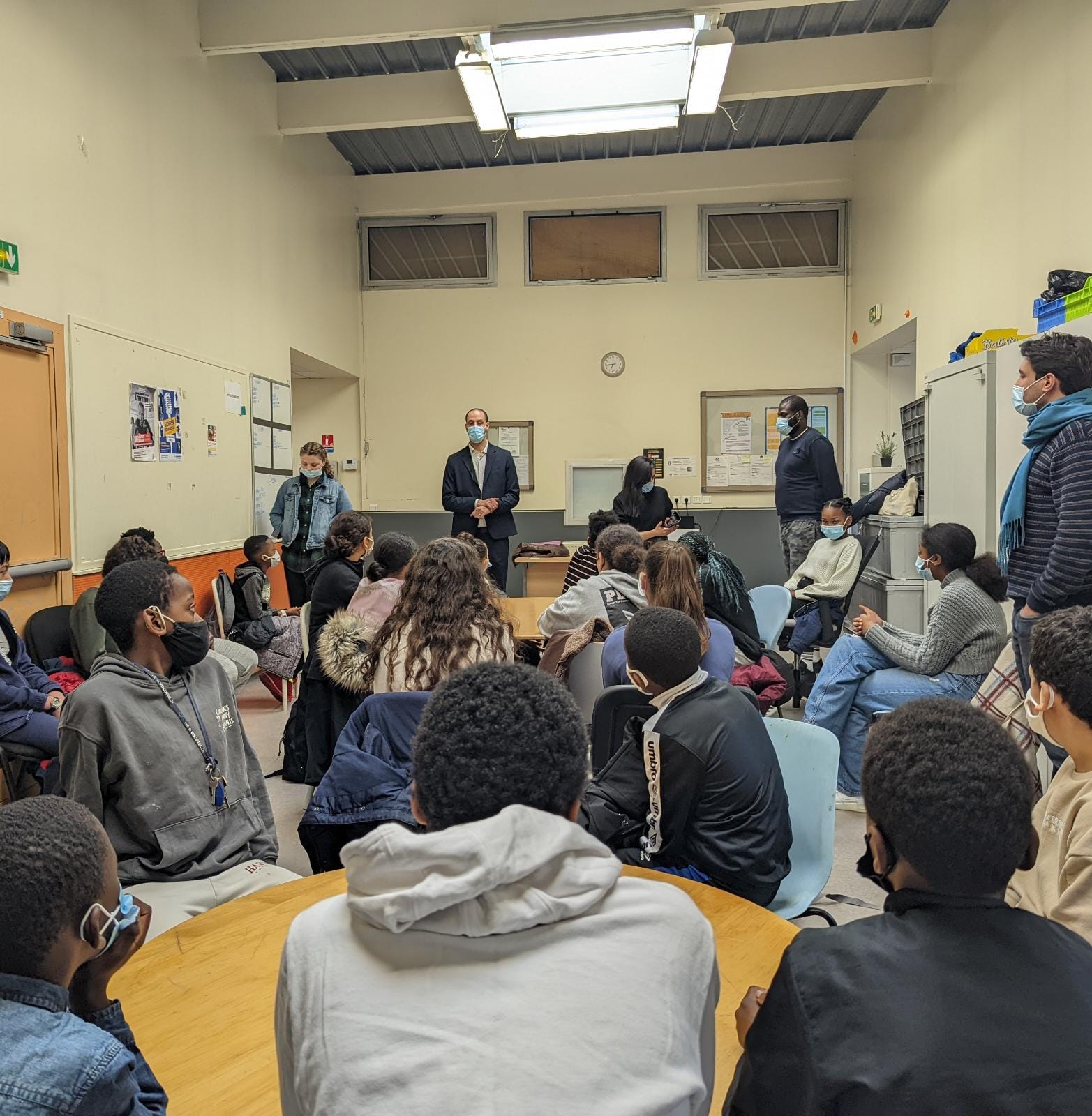 Première rencontre avec les élèves du collège Roland Garros